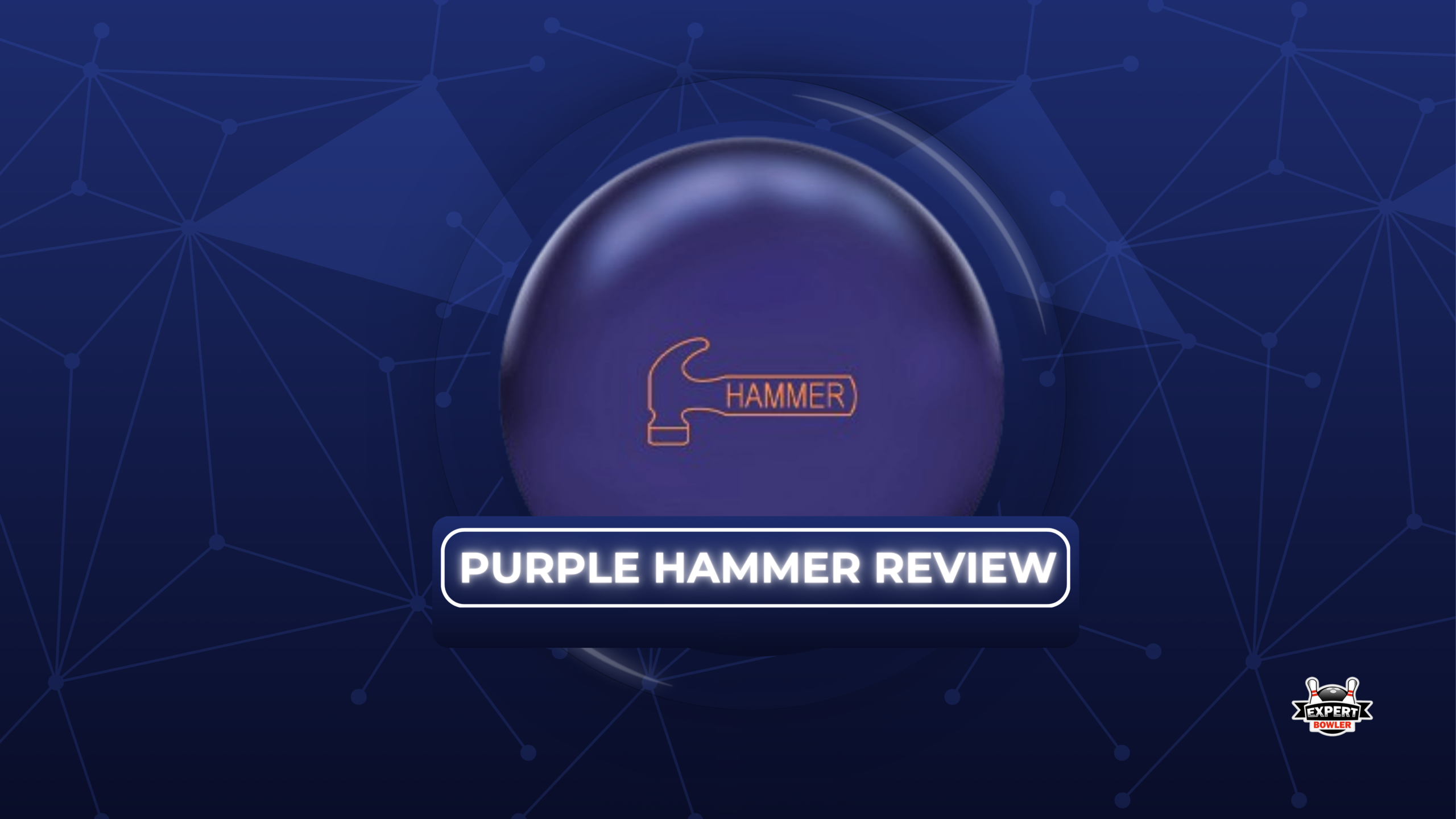 Hammer Purple Pearl Urethane bowling ball used for smooth transition control
