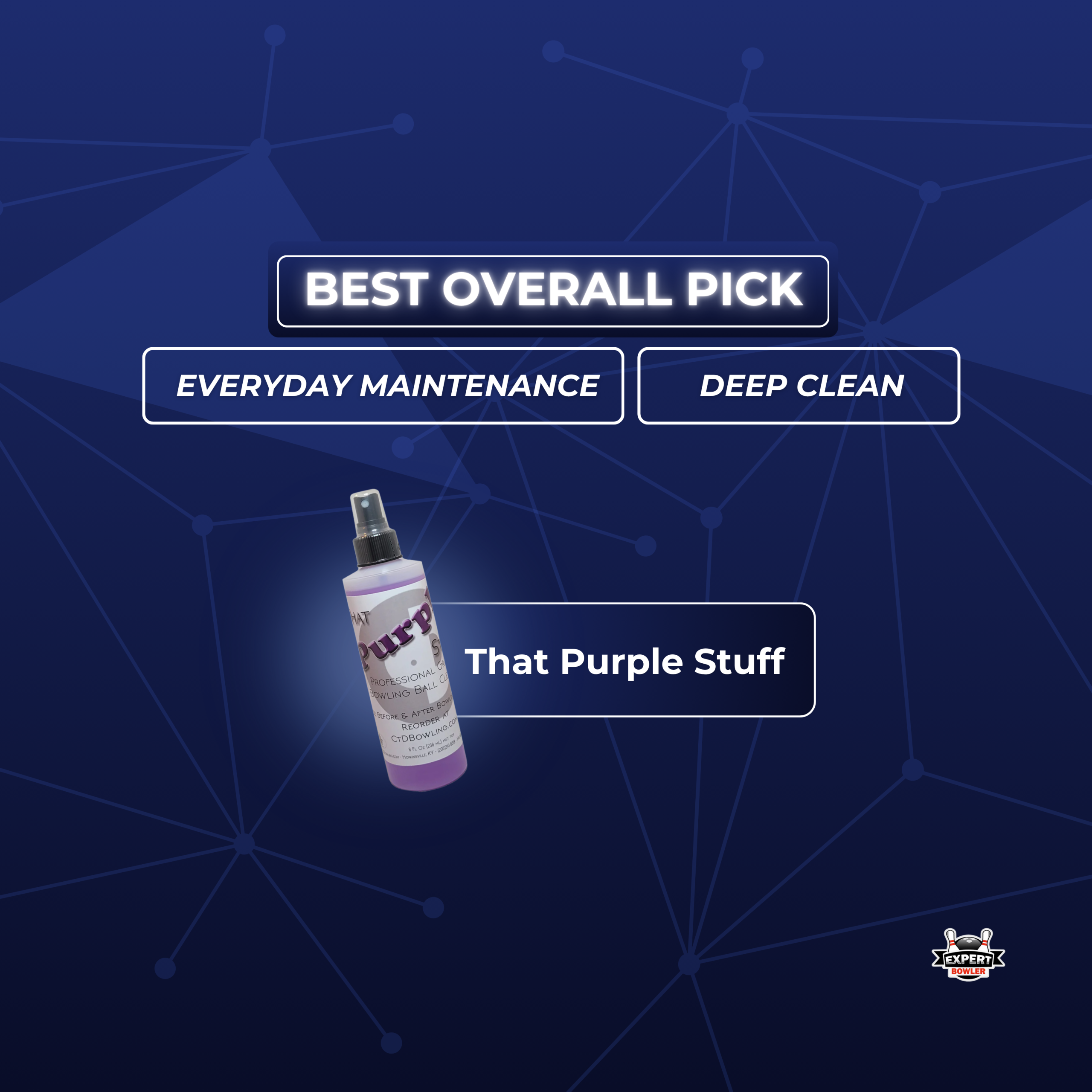 Best overall bowling ball cleaner slide featuring That Purple Stuff as the top all-around cleaner.