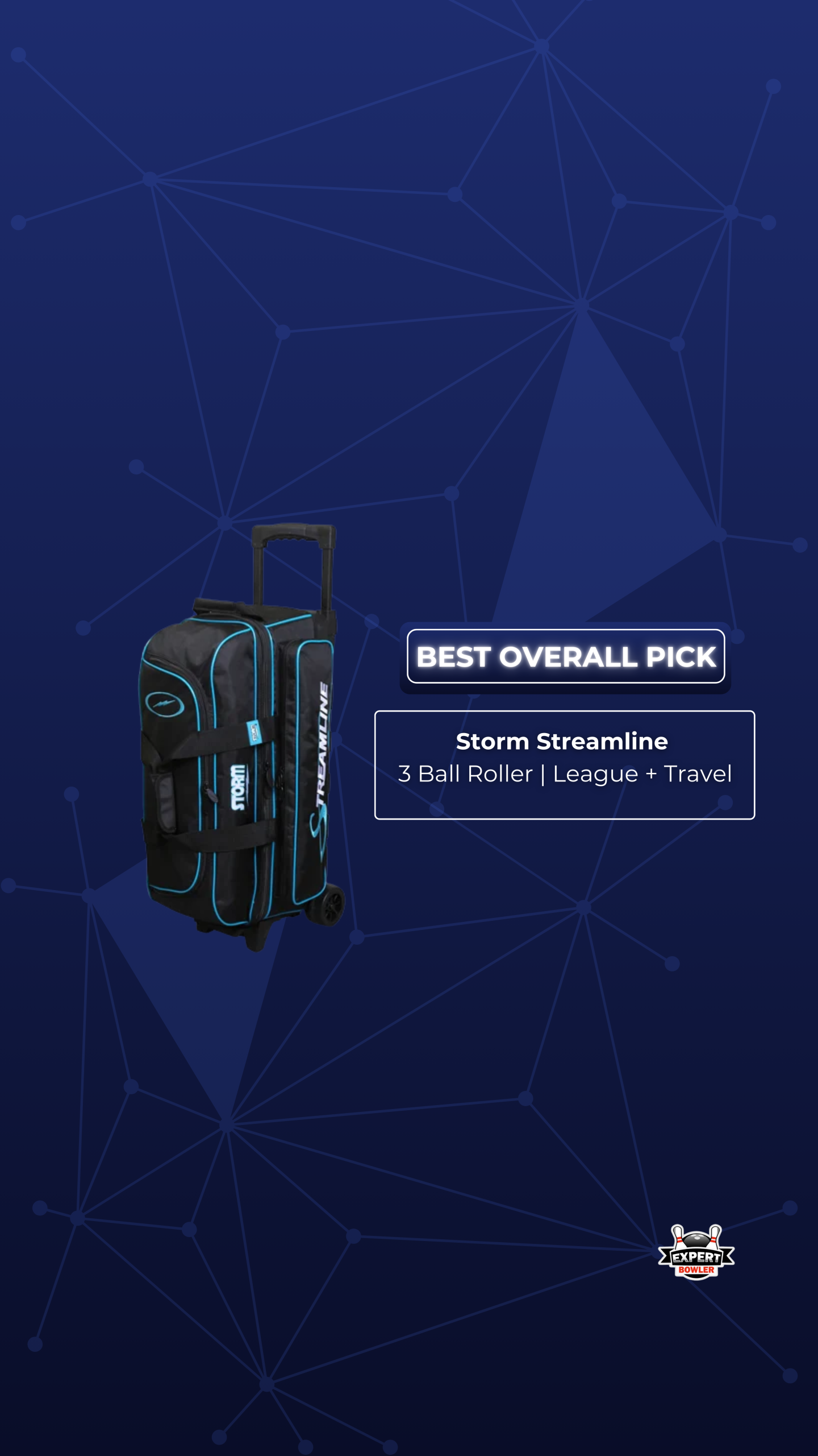 Storm Streamline 3 Ball Roller bowling bag best overall pick graphic