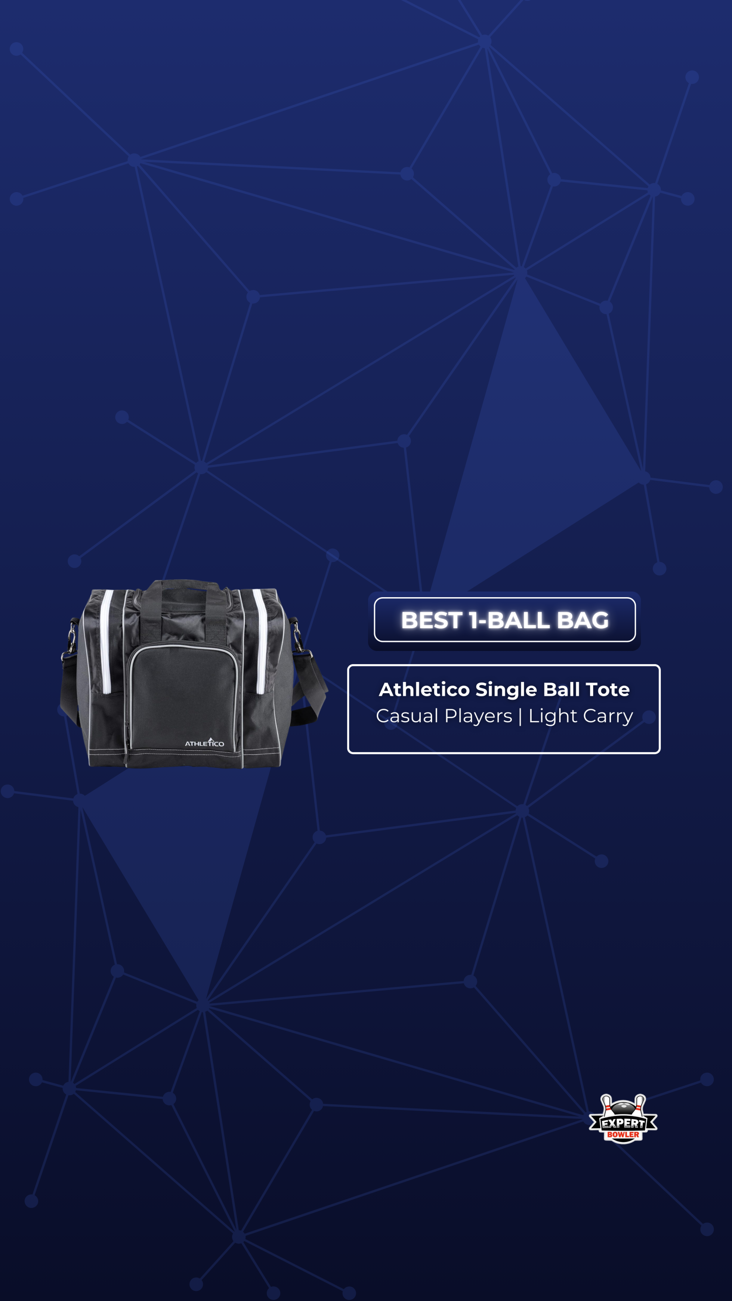 Athletico Single Ball Tote bowling bag best 1-ball bag graphic