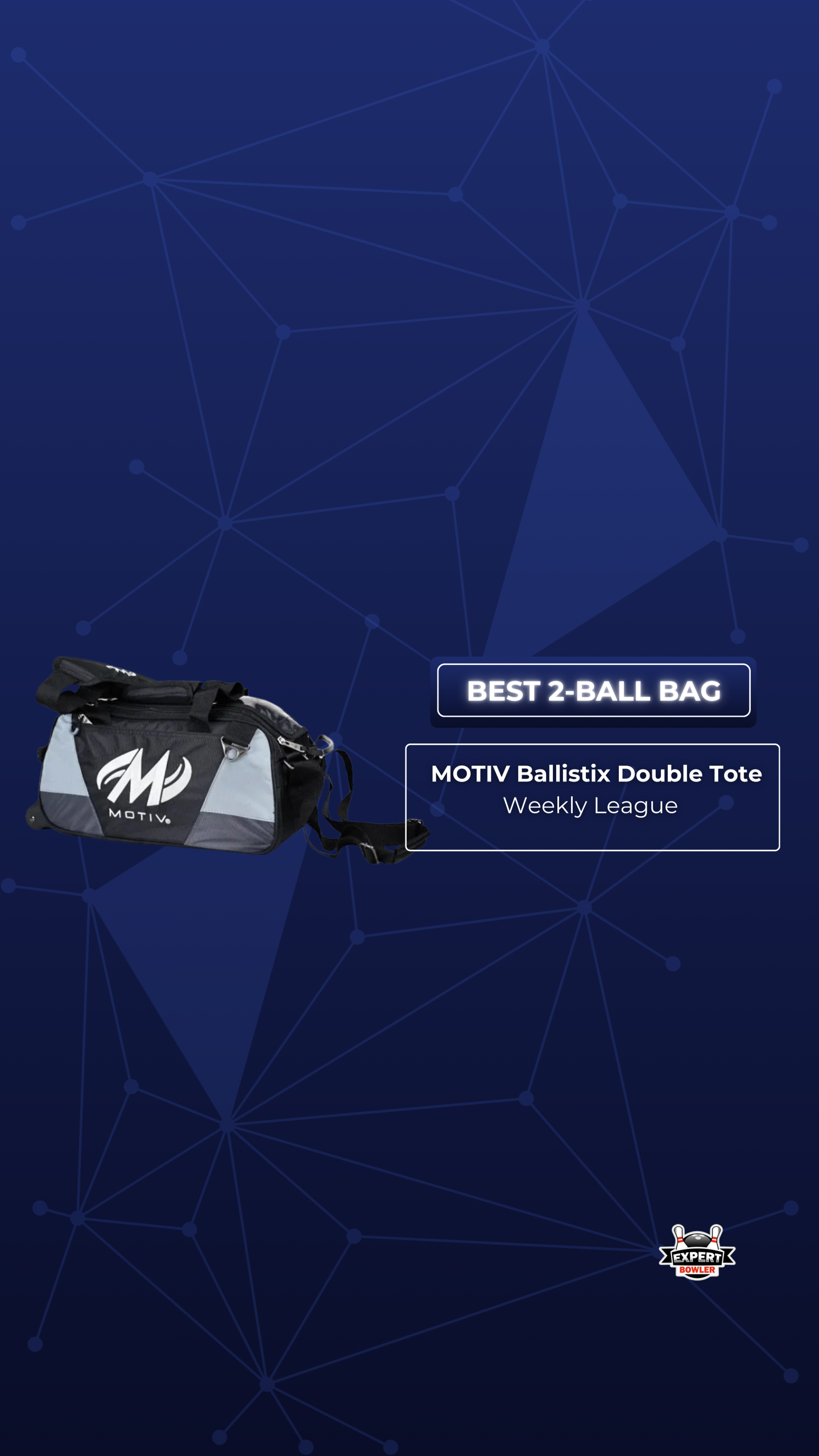 MOTIV Ballistix Double Tote bowling bag best 2-ball bag graphic