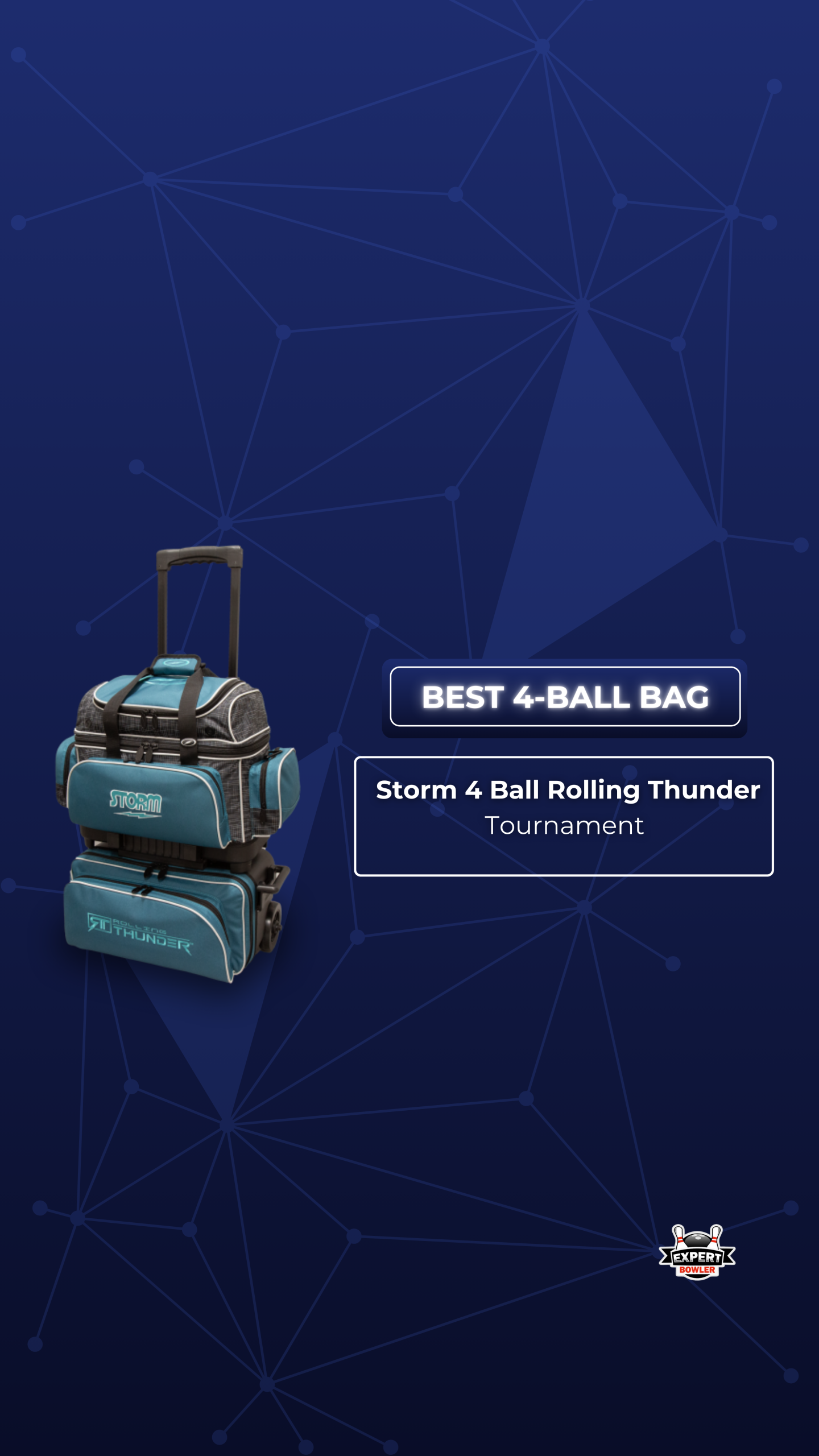 Storm 4 Ball Rolling Thunder bowling bag best 4-ball bag graphic