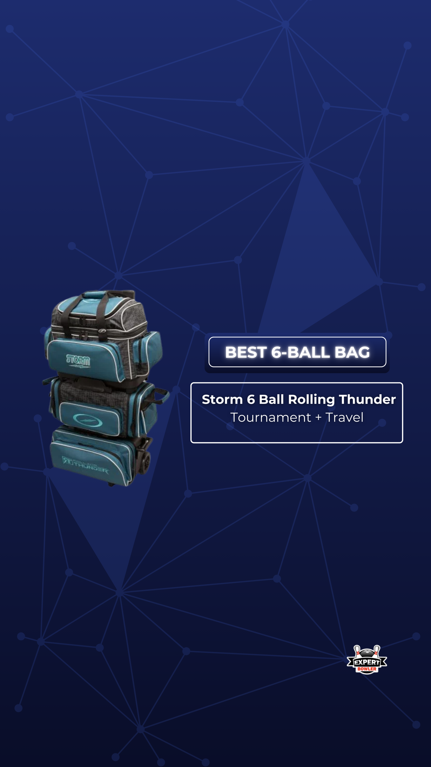 Storm 6 Ball Rolling Thunder bowling bag best 6-ball bag graphic