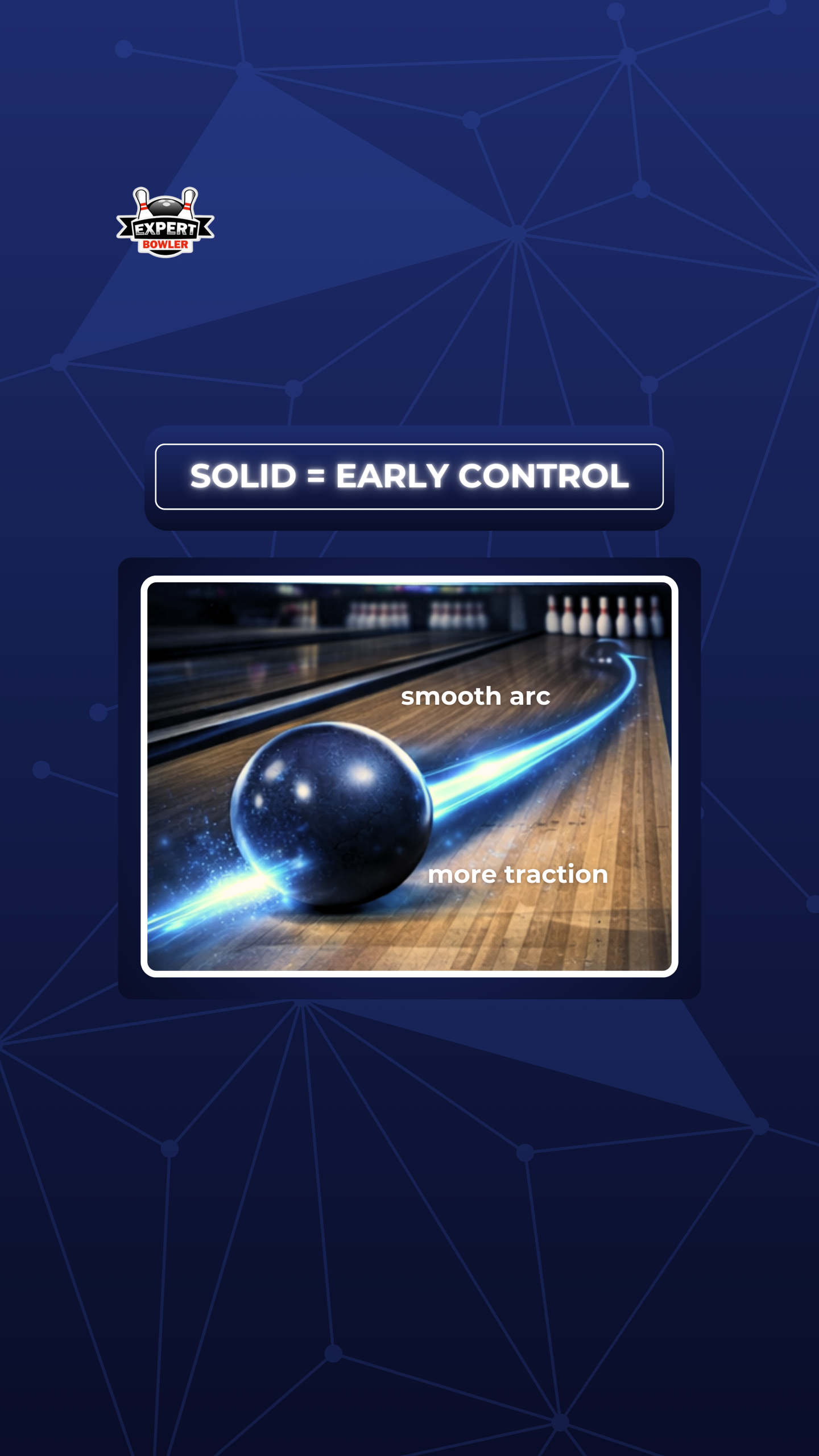 Solid coverstock motion showing early control and smooth arc