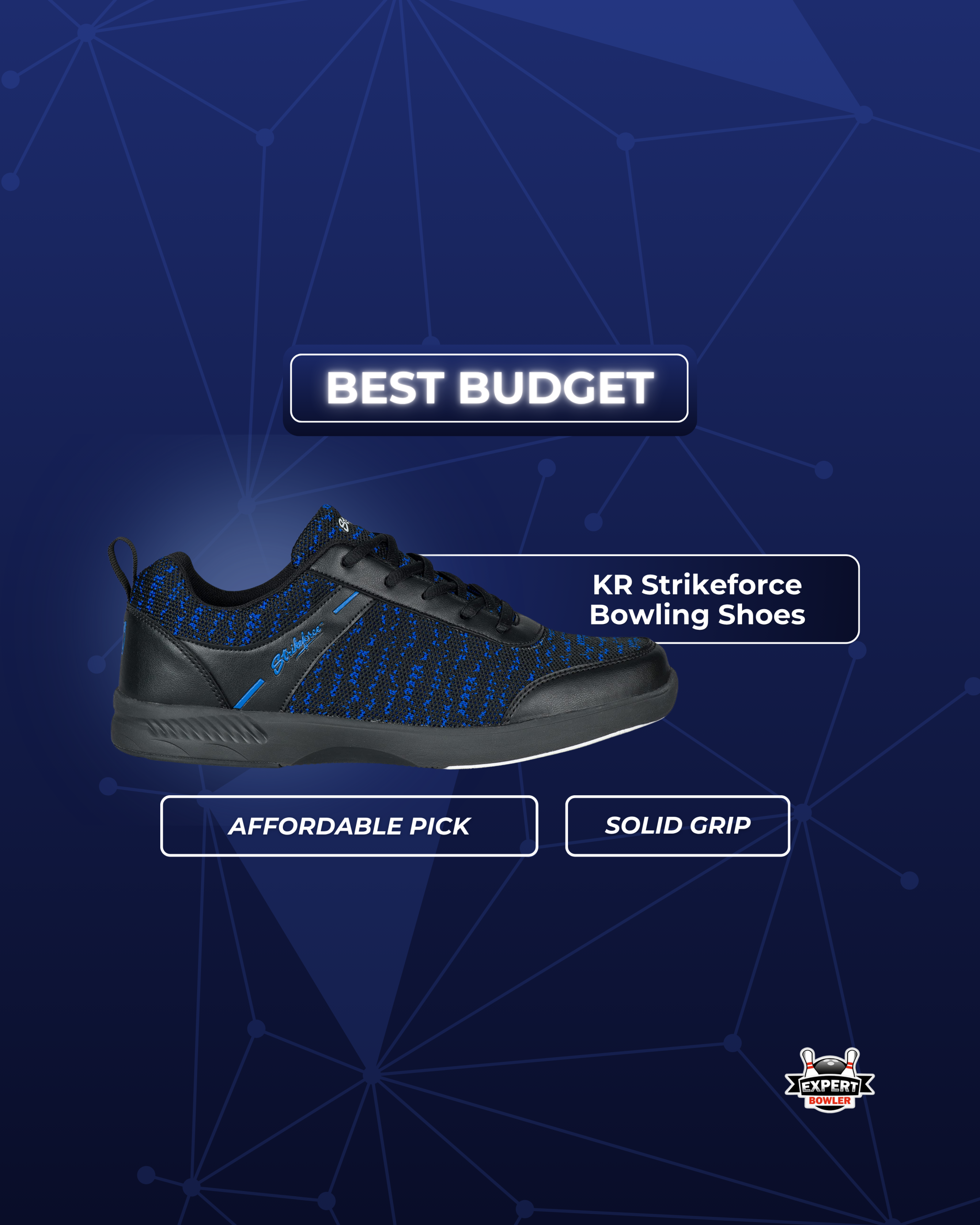 Best budget pick slide featuring the KR Strikeforce Flyer Mesh Lite for casual players.