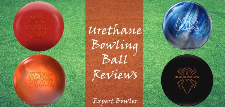Best urethane bowling balls review featuring Hot Cell Fever Pitch Mix Black Widow for performance